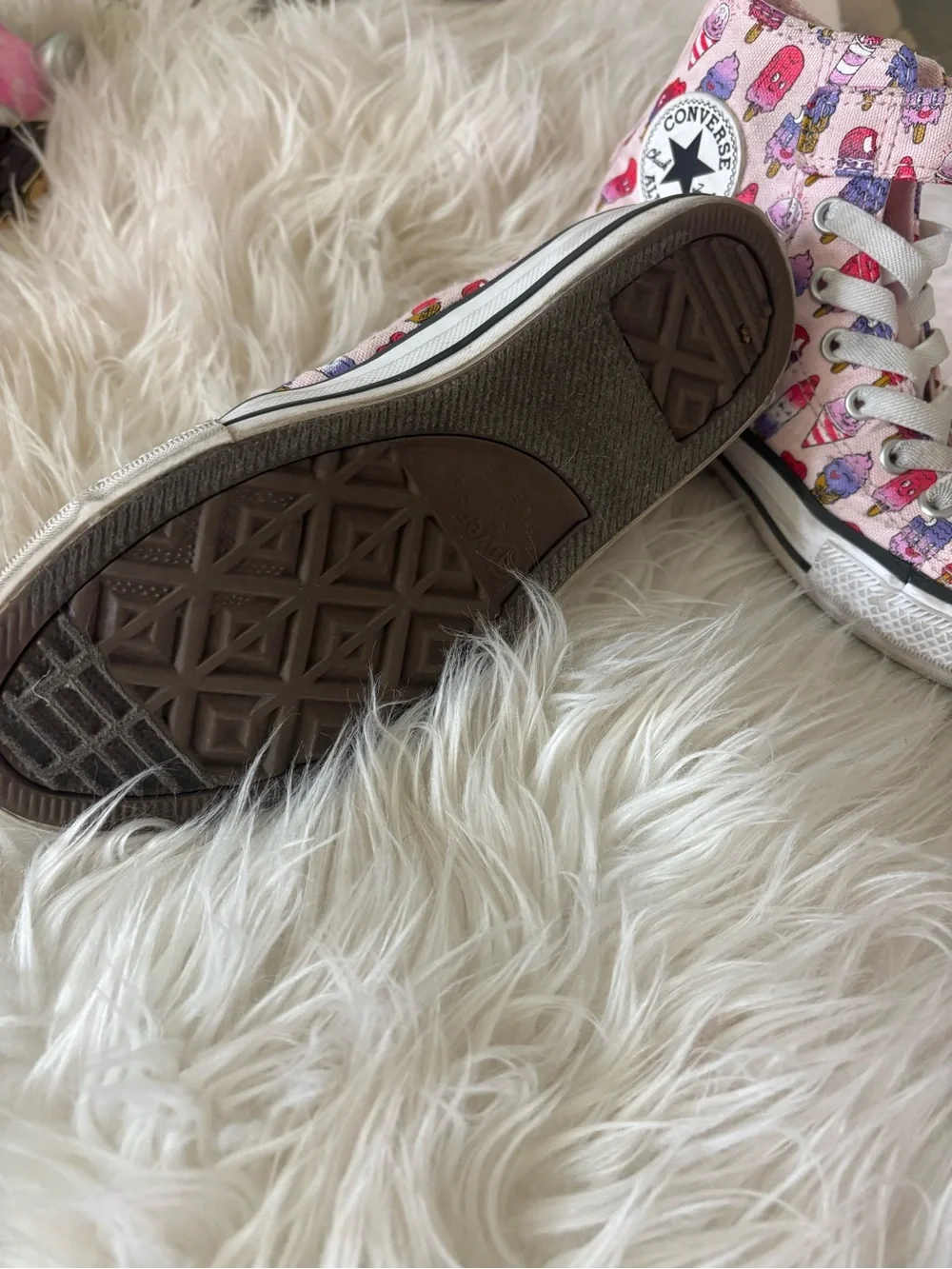 Converse Kids Pink Ice Cream & Popsicle High-Top Sneakers